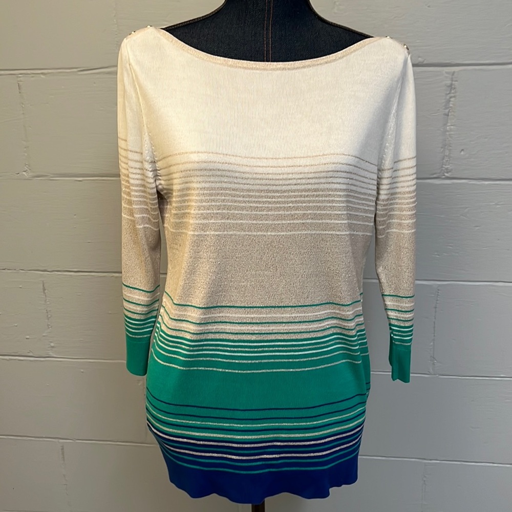 White House Black Market 3/4 length sweater size L